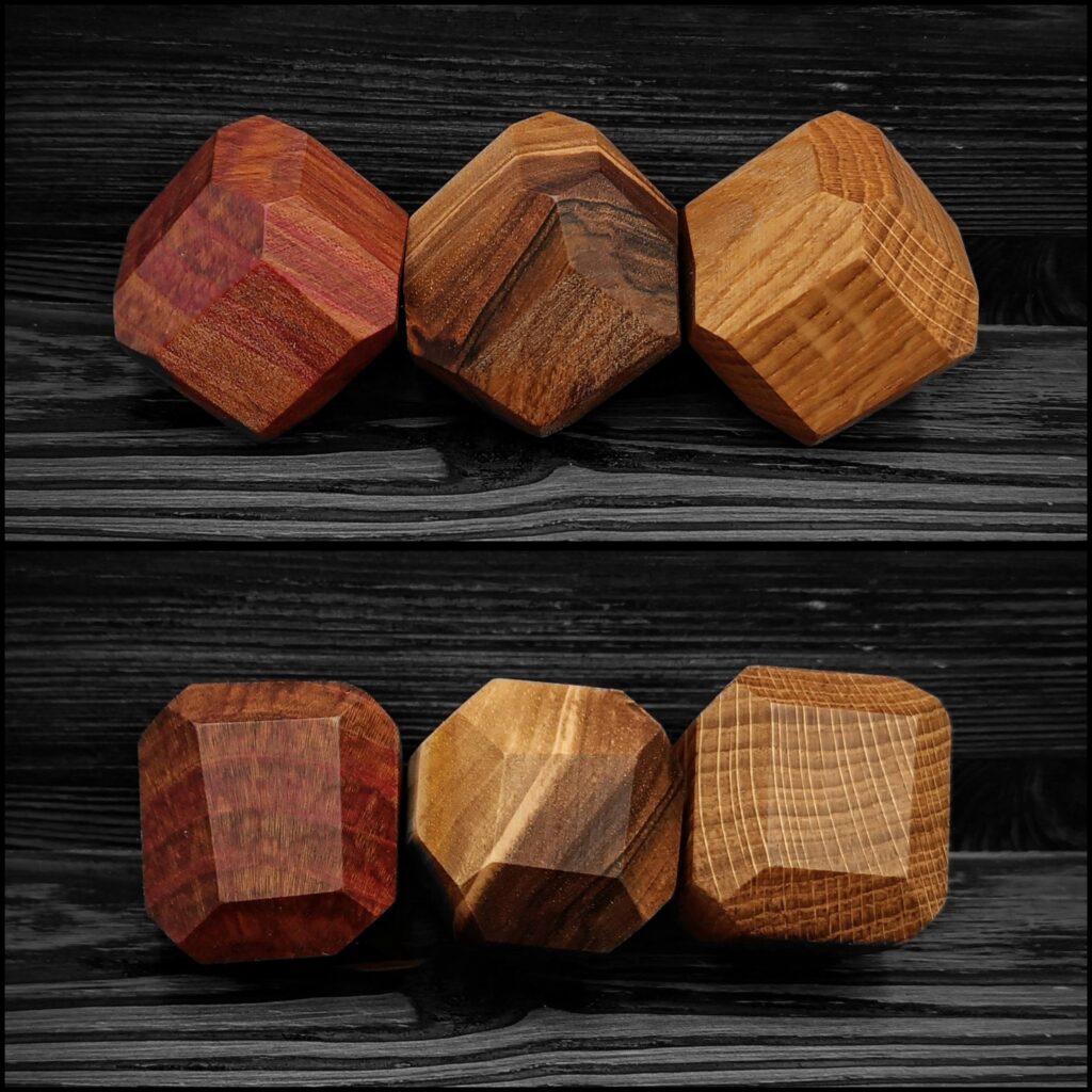 WOOD PUNK – dřevěné balanční kameny (švestka, ořešák, dub / plum, walnut, oak)