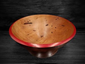 Miska z turecké lísky s rudým límečkem (20×9 cm)