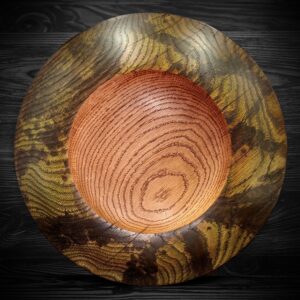 Dubová miska „Zelený orbit“ (27×4 cm)