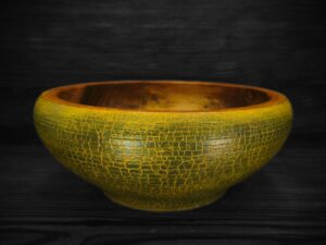 Spaltovaná ořechová miska „Dračí šupiny“ (23×9 cm)